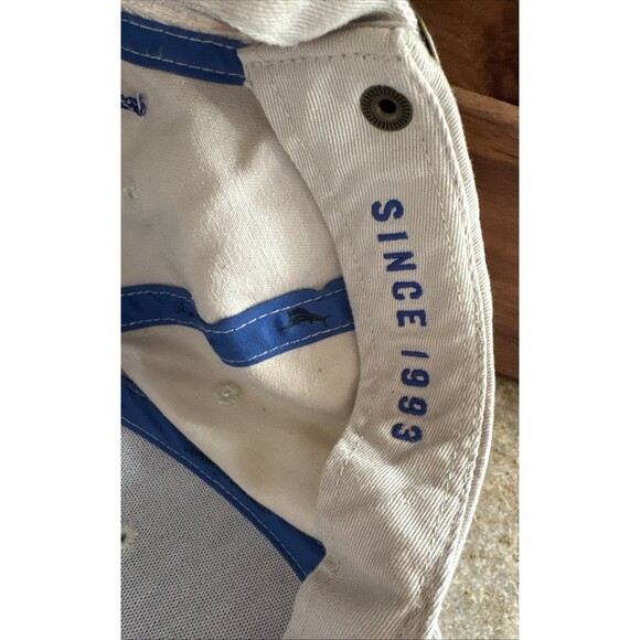 Tommy Bahama Marlin Hat Strapback HAT Golf Cap Khaki Adjustable Beach - Picture 9 of 9